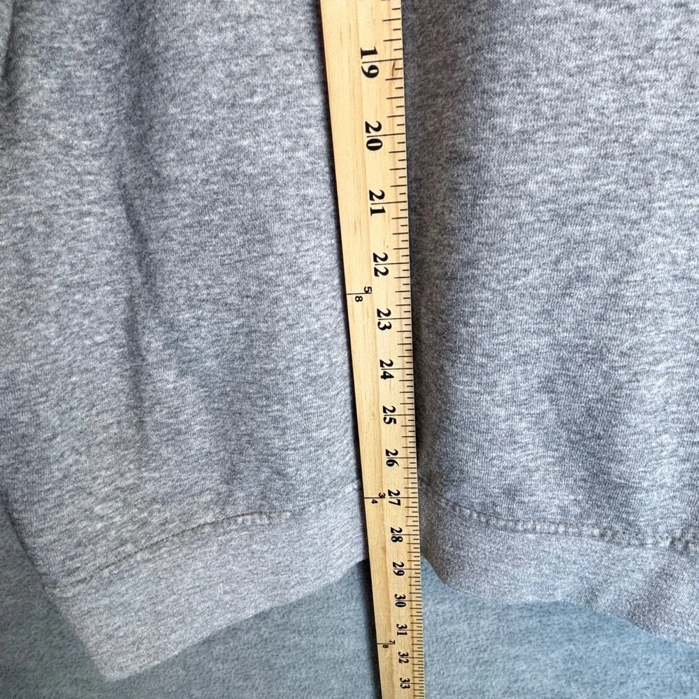 Vintage Sweatshirt Cardigan‎ Autumn Gnome Pumpkin Leaves Whimsical Gray 1X Plus